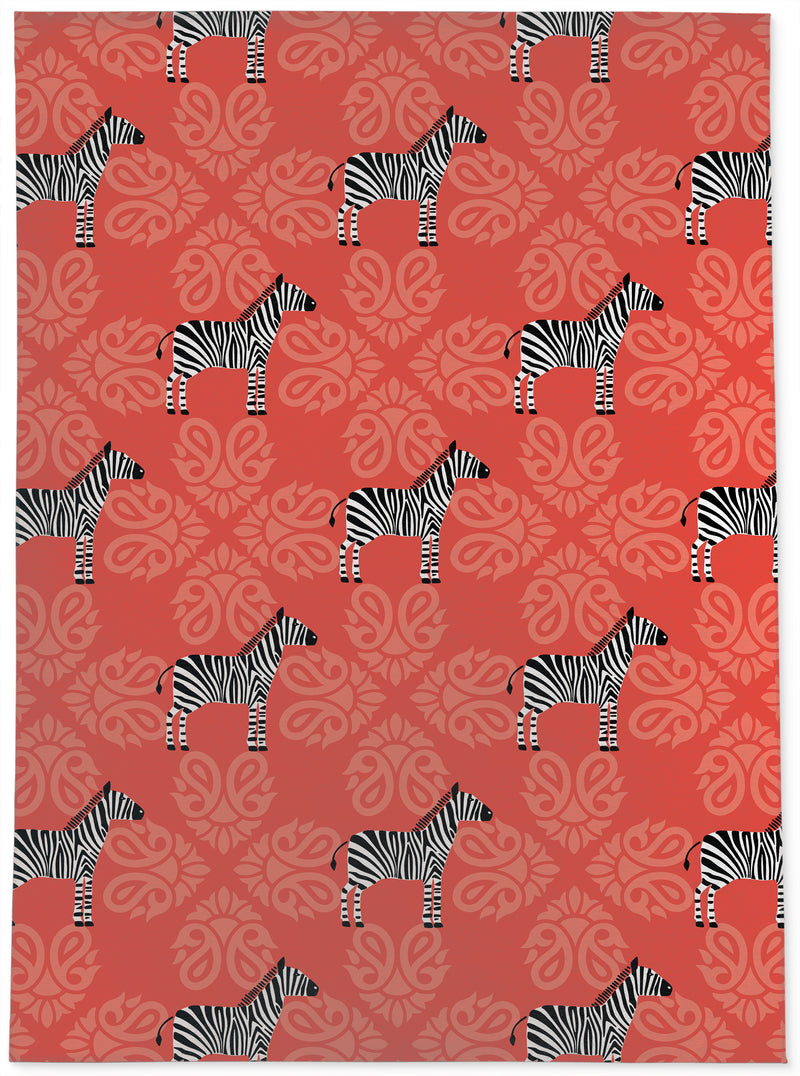 ZEBRA HERD MELON Area Rug By Kavka Designs