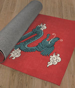 DRAGON ON RED Area Rug By Kavka Designs