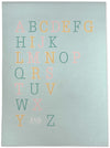 ALPHABET AQUA Area Rug By Kavka Designs