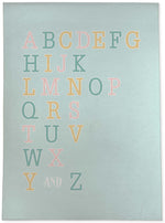 ALPHABET AQUA Area Rug By Kavka Designs