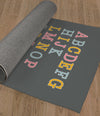 ALPHABET CHARCOAL Area Rug By Kavka Designs