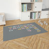 ALPHABET CHARCOAL Area Rug By Kavka Designs