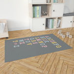 ALPHABET CHARCOAL Area Rug By Kavka Designs