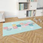 HOPSCOTCH ANIMALS BLUE Area Rug By Kavka Designs