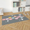 HOPSCOTCH PATTERN CHARCOAL Area Rug By Kavka Designs