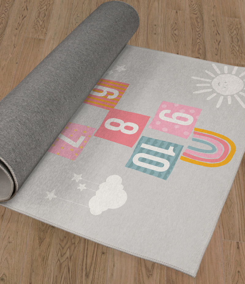 HOPSCOTCH PATTERN GREY Area Rug By Kavka Designs