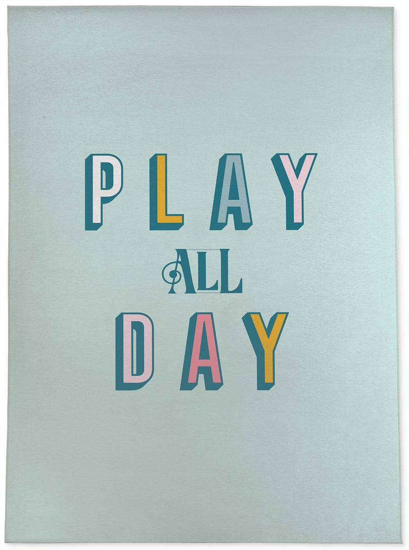 PLAY ALL DAY AQUA Area Rug By Kavka Designs