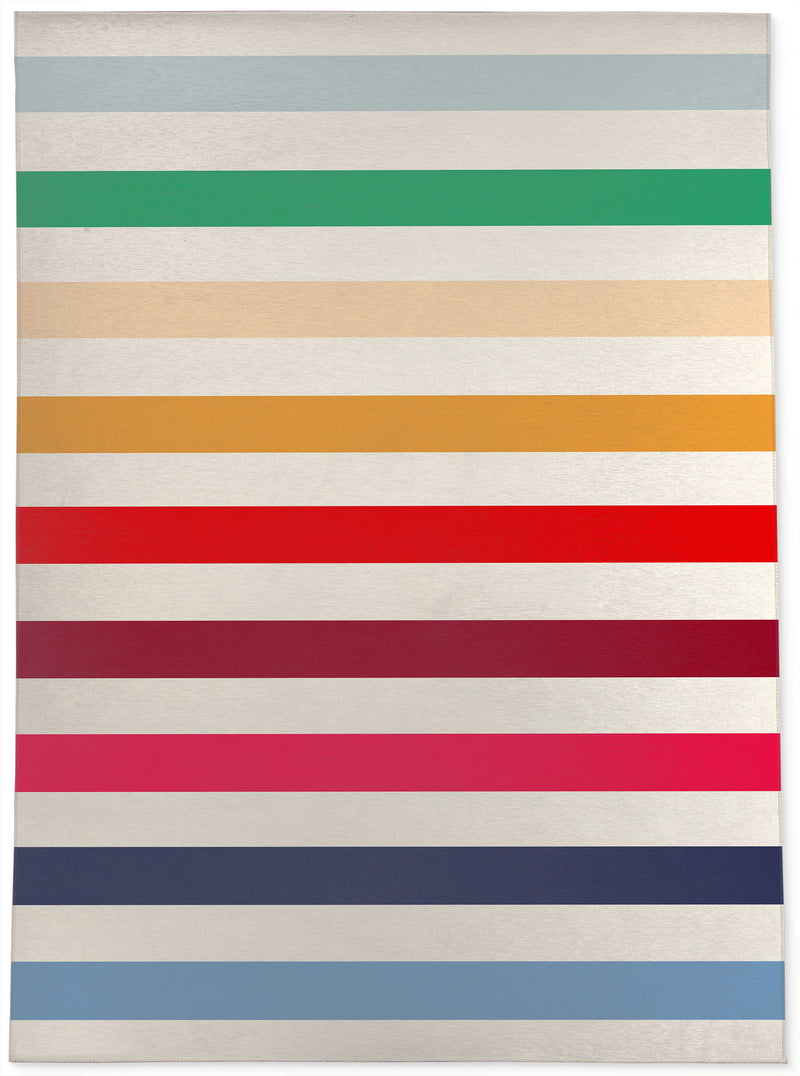 RAINBOW STRIPES Area Rug By Kavka Designs