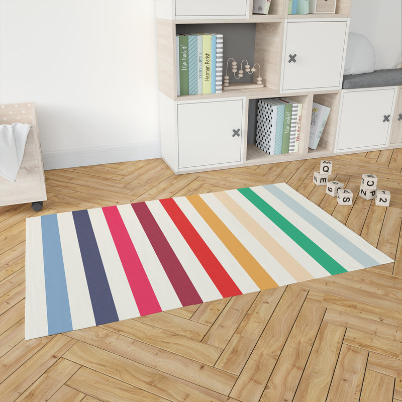 RAINBOW STRIPES Area Rug By Kavka Designs