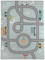 ROAD TRIP BLUE Area Rug By Kavka Designs