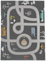 ROAD TRIP CHARCOAL Area Rug By Kavka Designs