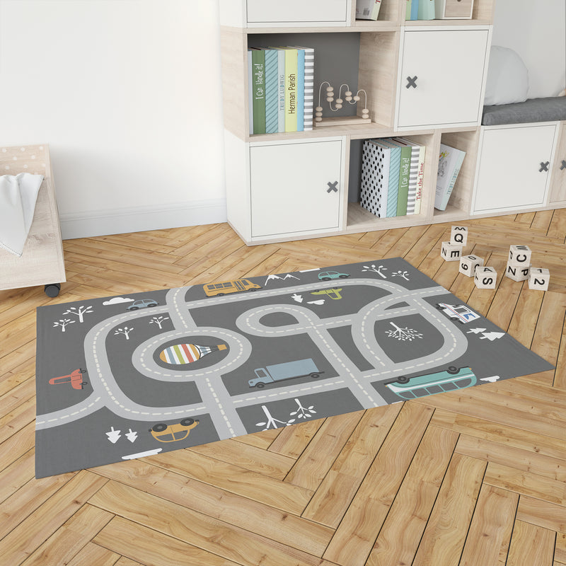 ROAD TRIP CHARCOAL Area Rug By Kavka Designs