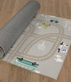 ROAD TRIP LIGHT GREY Area Rug By Kavka Designs