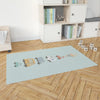 STACKED TRUCKS BLUE Area Rug By Kavka Designs