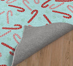 CANDY CANE KISSES BLUE & RED Area Rug By Kavka Designs