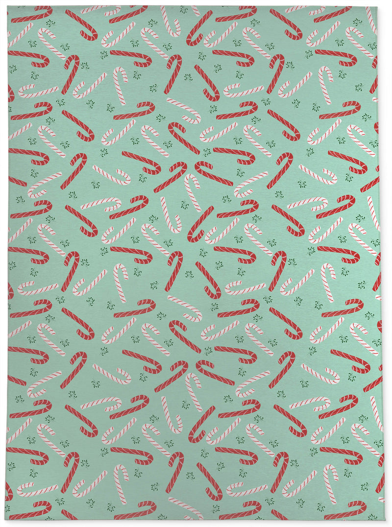 CANDY CANE KISSES MINT Area Rug By Kavka Designs