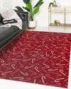 CANDY CANE KISSES RED Area Rug By Kavka Designs