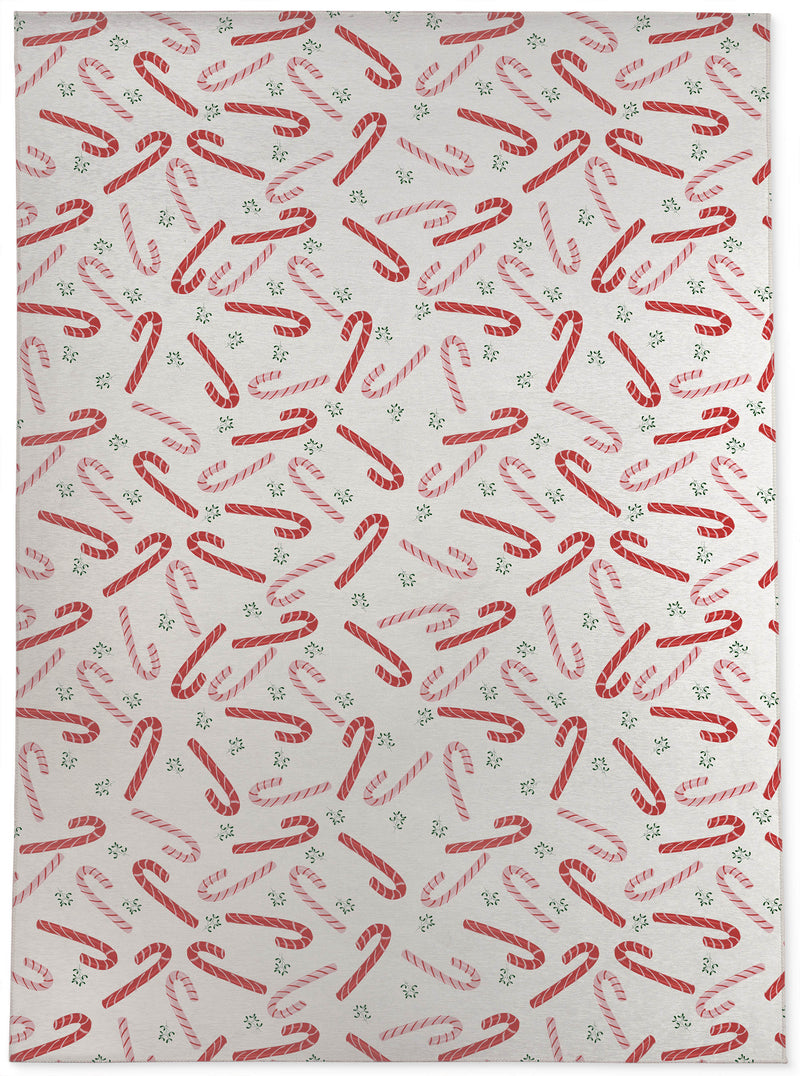 CANDY CANE KISSES WHITE Area Rug By Kavka Designs