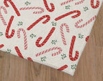 CANDY CANE KISSES WHITE Area Rug By Kavka Designs