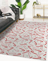 CANDY CANE KISSES WHITE Area Rug By Kavka Designs