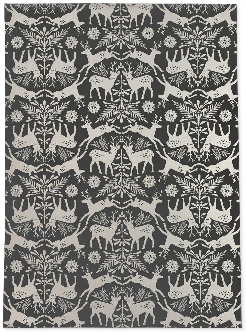 DEER ME CHARCOAL Area Rug By Kavka Designs