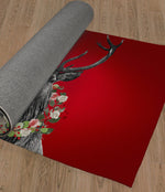 DEER WREATH RED Area Rug By Kavka Designs