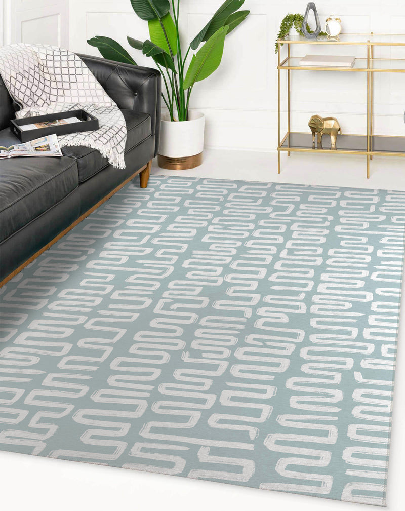 ZIP BLUE Area Rug By Kavka Designs