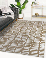 ZIP BROWN Area Rug By Kavka Designs