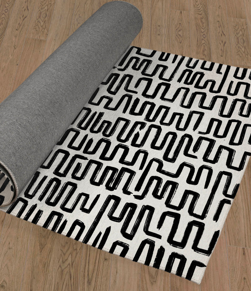 ZIP CHARCOAL Area Rug By Kavka Designs