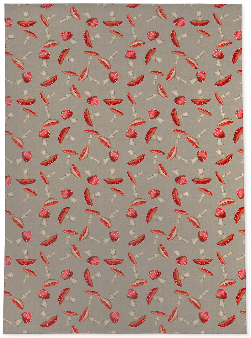 A MUSHROOM PARTY BEIGE Area Rug By Kavka Designs