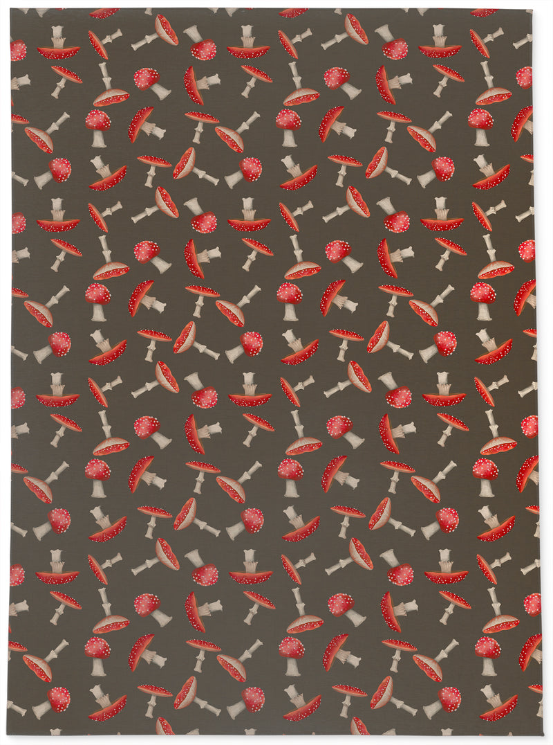 A MUSHROOM PARTY BROWN Area Rug By Kavka Designs