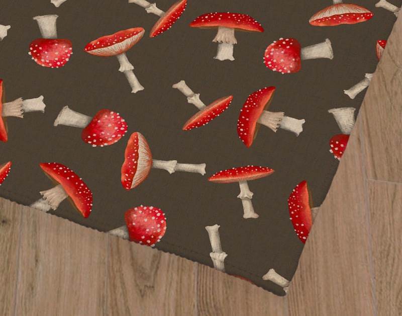 A MUSHROOM PARTY BROWN Area Rug By Kavka Designs