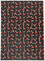 A MUSHROOM PARTY CHARCOAL Area Rug By Kavka Designs