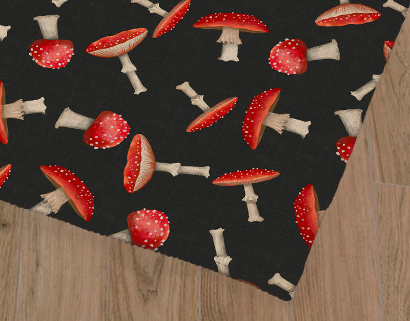 A MUSHROOM PARTY CHARCOAL Area Rug By Kavka Designs