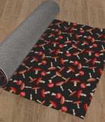 A MUSHROOM PARTY CHARCOAL Area Rug By Kavka Designs