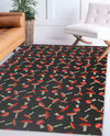 A MUSHROOM PARTY CHARCOAL Area Rug By Kavka Designs