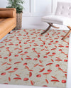 A MUSHROOM PARTY IVORY Area Rug By Kavka Designs