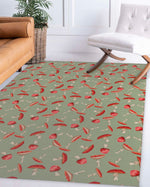 A MUSHROOM PARTY SAGE Area Rug By Kavka Designs