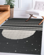 MIDNIGHT MOON CHARCOAL Area Rug By Kavka Designs