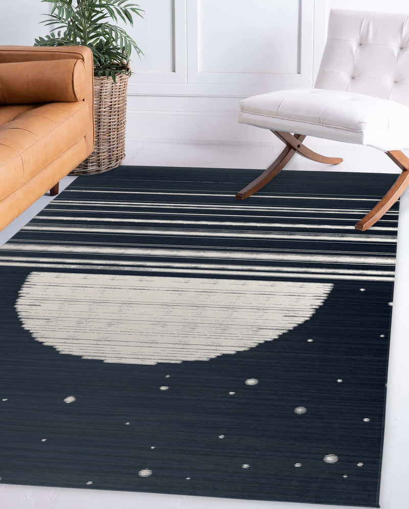 MIDNIGHT MOON NAVY Area Rug By Kavka Designs