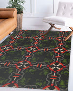 MUSHROOM TILE CHARCOAL SQUARE Area Rug By Kavka Designs