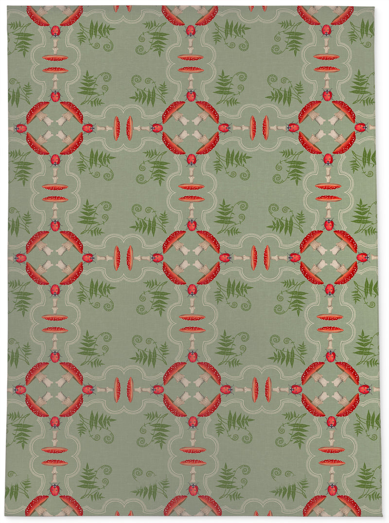 MUSHROOM TILE SAGE SQUARE Area Rug By Kavka Designs