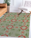 MUSHROOM TILE SAGE SQUARE Area Rug By Kavka Designs