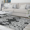 ABADEH CHARCOAL AND WHITE Area Rug By Kavka Designs