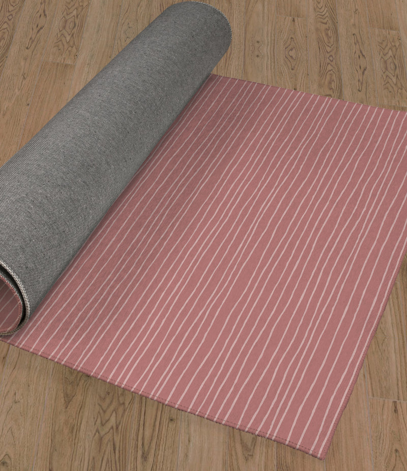 LINEAR DUSTY ROSE Area Rug By Kavka Designs