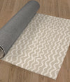 WAVES ABSTRACT BEIGE Area Rug By Kavka Designs