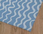 WAVES ABSTRACT BLUE Area Rug By Kavka Designs