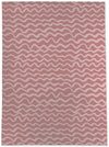 WAVES ABSTRACT DUSTY ROSE Area Rug By Kavka Designs