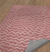 WAVES ABSTRACT DUSTY ROSE Area Rug By Kavka Designs