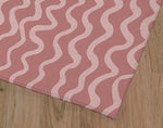 WAVES ABSTRACT DUSTY ROSE Area Rug By Kavka Designs